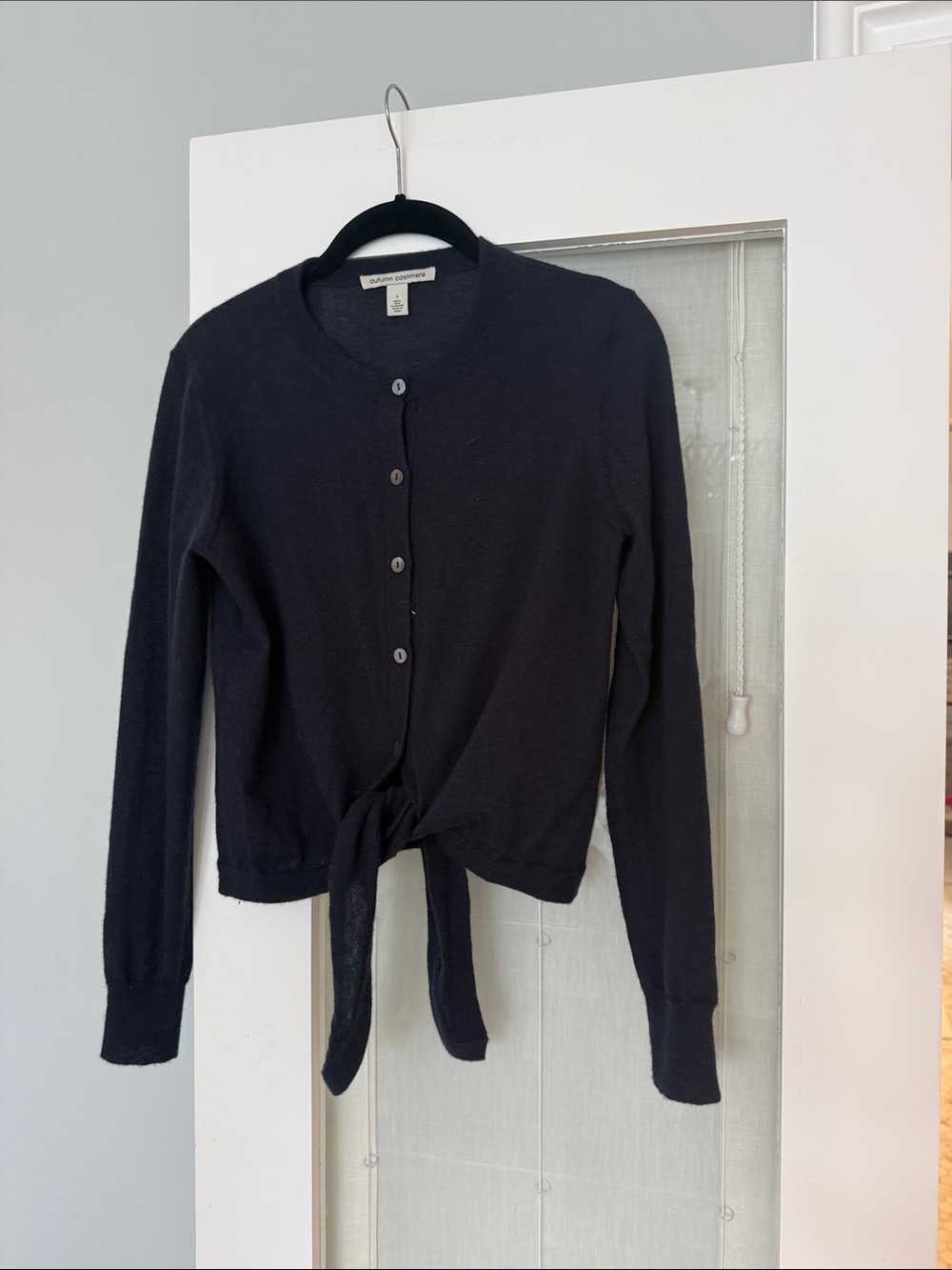 Autumn Cashmere Deep Navy Crewneck Cardigan